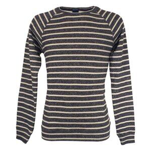✨Scotch & Soda Sweatshirt Striped Crewneck French Terry Cotton Linen Black White